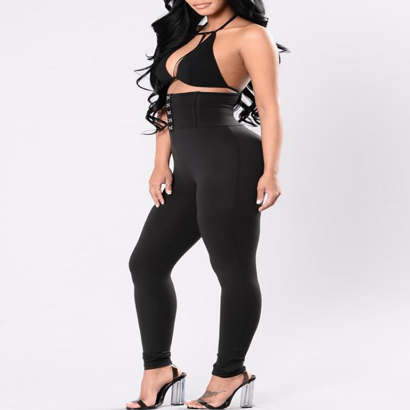 Europe and the United States foreign trade hot style amazon speed sell connectivity feeling tight black trousers women