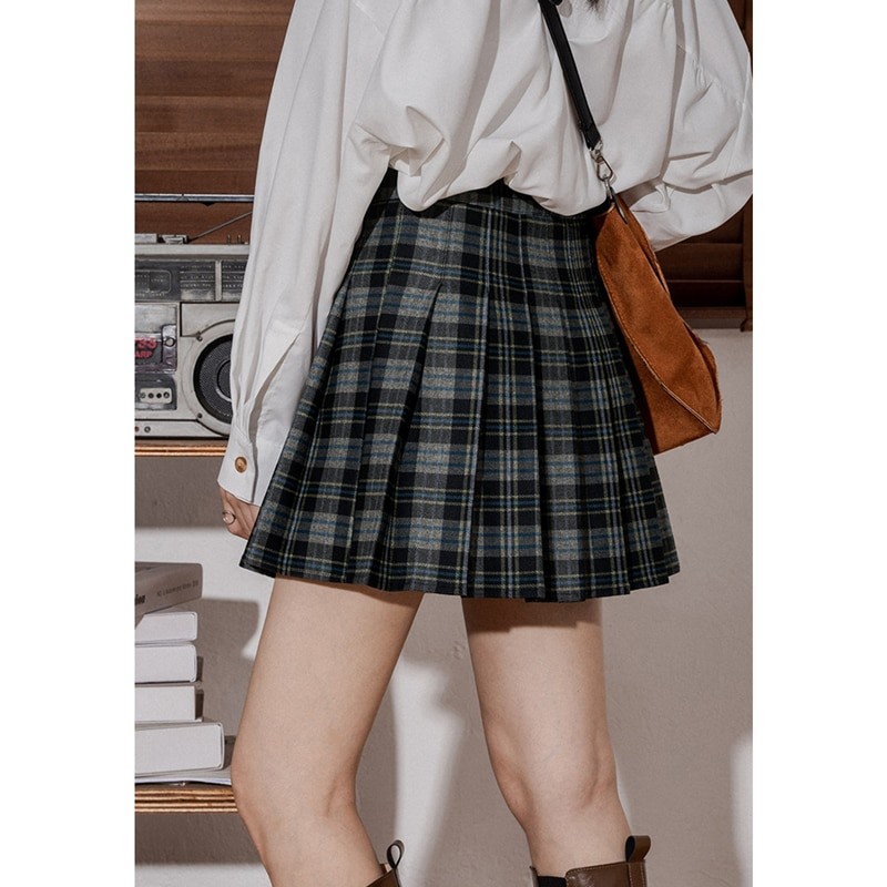 Women 2023 Fashion New Spring Style Appear Thin Versatile Recreational Lattice Pleated Skirt Loose Comfortable Temperament Skirt