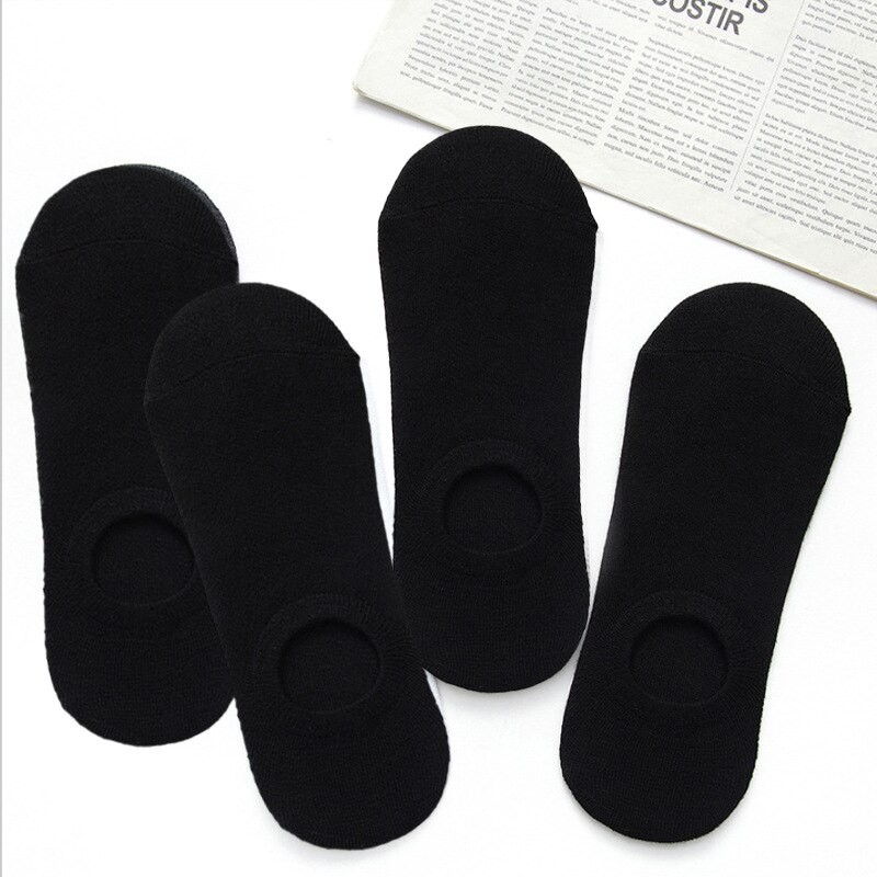 Socks Men's Socks Summer Low Top Shallow Mouth Invisible Socks Deodorant Non-Cotton Thin Silicone Non-Slip Boat Socks for Men