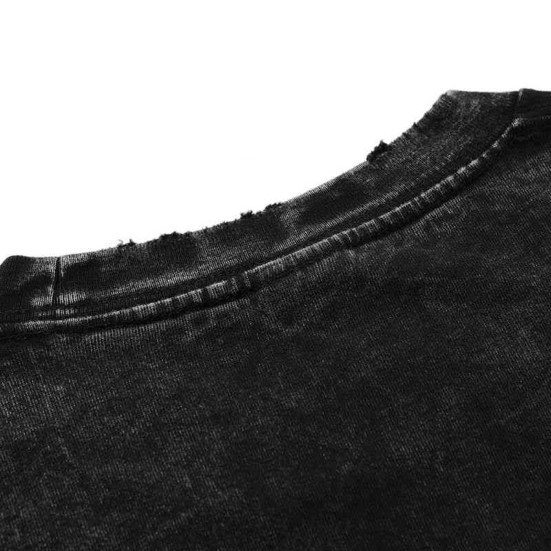 Harajuku Vintage Hip Hop T Shirt Men Women Washed 100% Cotton Tops Tees Cartoon Graphic Tshirt Streetwear Man T-shirt Clothes