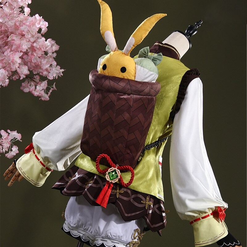 Game Genshin Impact Yaoyao Cosplay Costume Yao Yao Costume Cute Halloween Genshin Impact Dendro