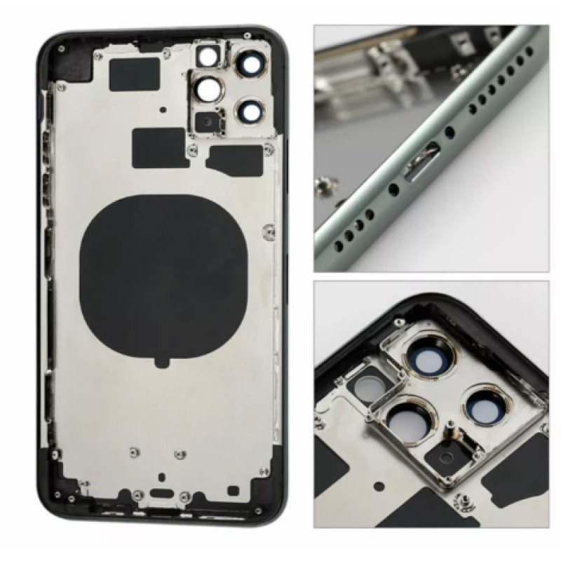Full Assembly Back Housing For iPhone 11 Pro Max 11PRO battery back cover, mid case, SIM card tray, side key assembly,