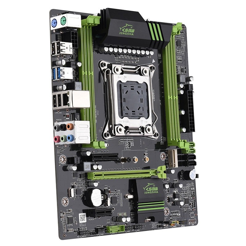 JINGSHA New Motherboard Chip Support E5 V1 V2 LGA 2011 Ã¢â‚¬â€¹Processor With RAM DDR3 Four Channels with SATA3.0 NVME M.2 ATX