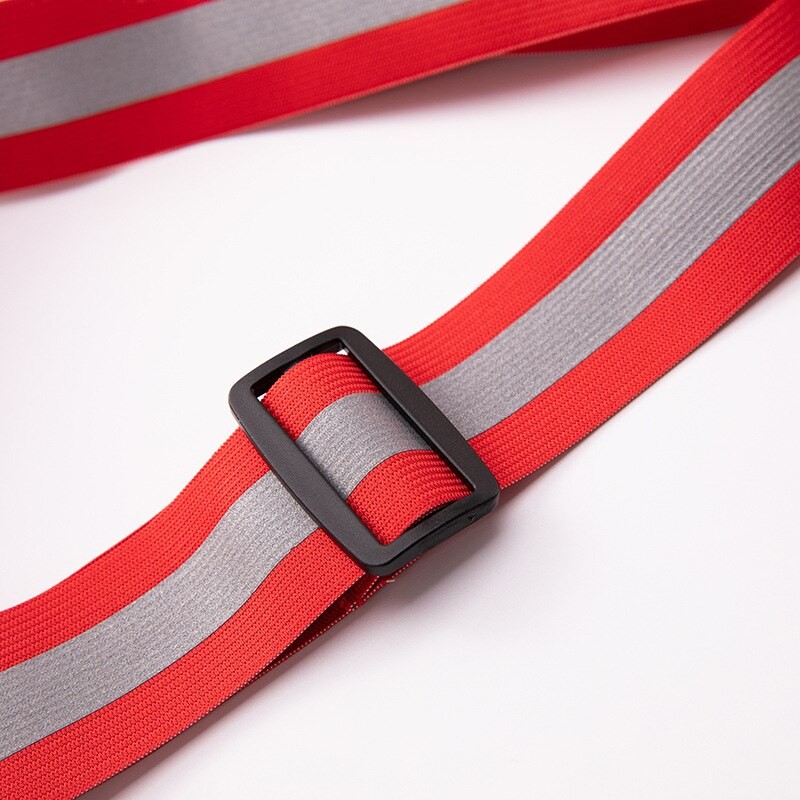 High gloss reflective harness For night run cycling Reflective harness elastic elastic belt For sanitation construction reflecti