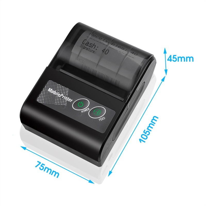 58MM Label Thermal Printer Label Bluetooth Printer Supermarket Handheld Mini Portable Printer EU/US/UK Plug
