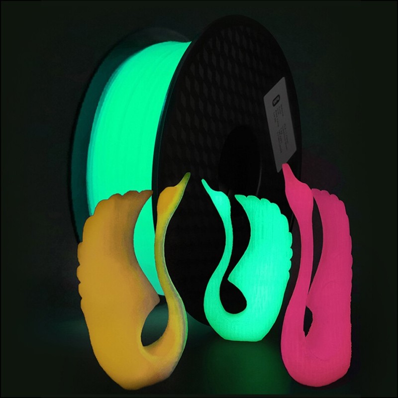 PETG Glowing In The Dark Noctilucent 3D Printer Filament 1.75mm Sublimation 3D Printing Material Fluorescent Glowing Filament
