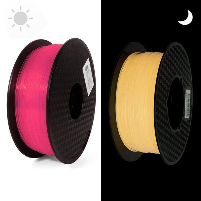 PETG Glowing In The Dark Noctilucent 3D Printer Filament 1.75mm Sublimation 3D Printing Material Fluorescent Glowing Filament