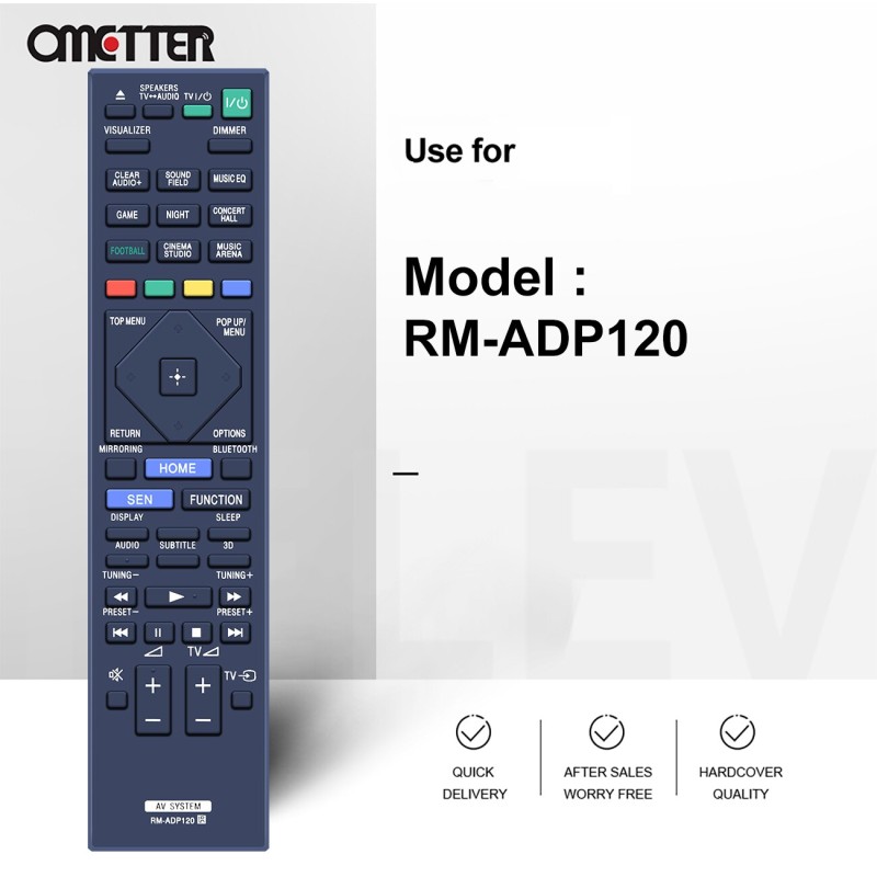 RM-ADP120 Remote Control for Sony Blu-ray DVD Receiver HBD-N9200W HBD-N7200W