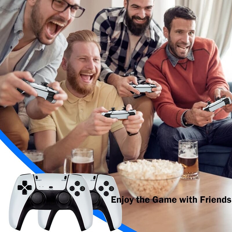 Ampown U9 4K 3D 64G 128G Game Stick Retro Video Game Consoles 2Pcs Wireless Gamepad Support FC SFC GBA GBC N64 PSP 20000+ Games