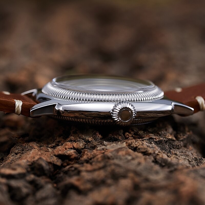 Baltany Vintage Dress Men Watch Automatic Mechaincal Watch MOP Dial Sub Seconds Cathedral Hands Retro Luminous 20Bar WristWatch