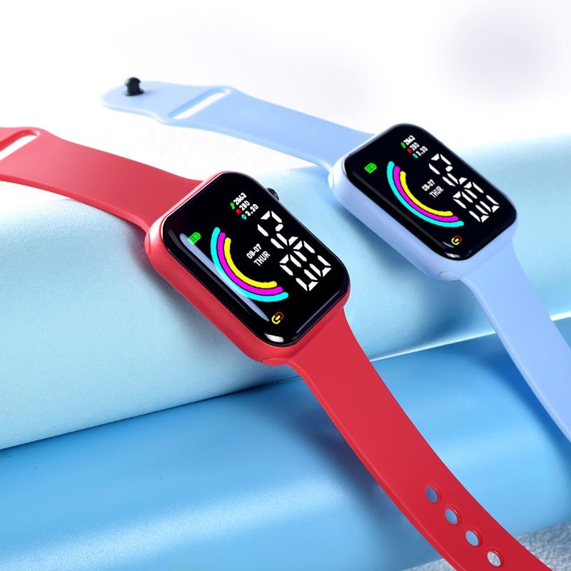 2023 New Sports Watch Men and Women LED Digital Watches Student Fashion Small Square Watch Waterproof Student Electronic Watch