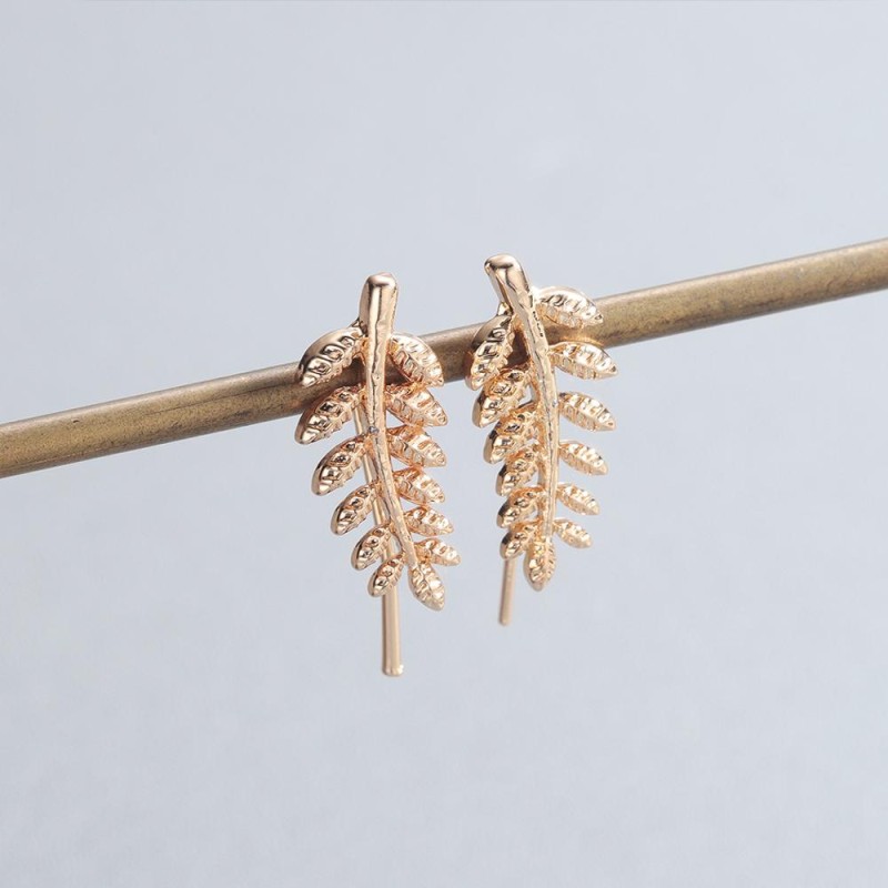 Todorova Fashion Branch Leaf Ear Climbers Ear Crawlers Geometric Maxi Statement Stud Earrings for Women Jewelry Wholesale