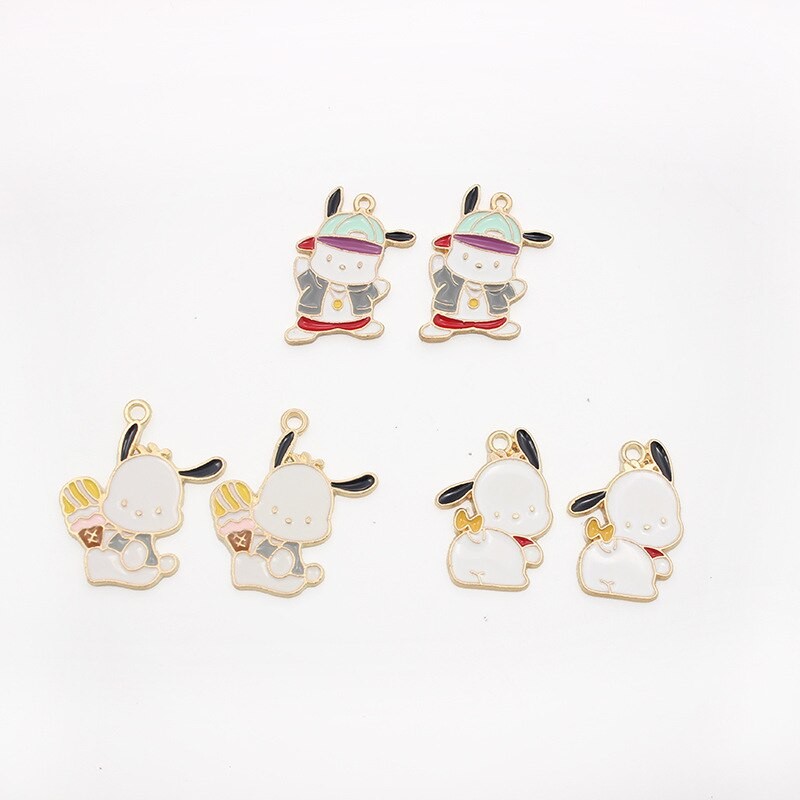 10pcs/Lot Rabbit Oil Enamel DIY Charms for Bag Earring Necklace Jewelry Making Handmade Pendant