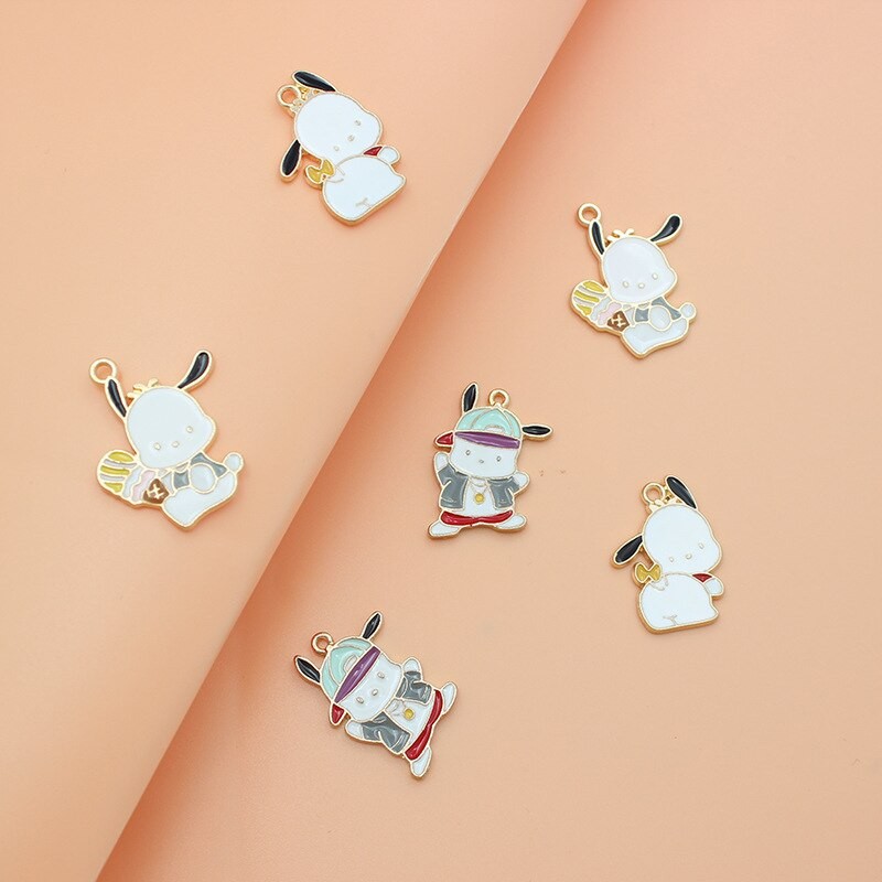 10pcs/Lot Rabbit Oil Enamel DIY Charms for Bag Earring Necklace Jewelry Making Handmade Pendant