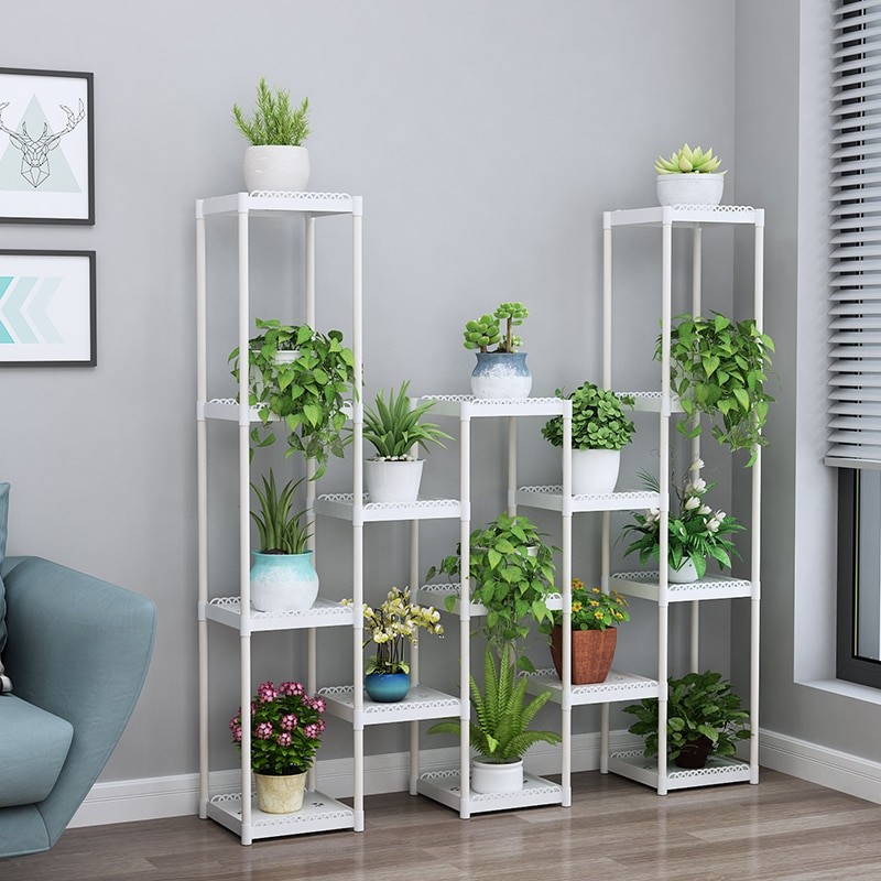 Flower shelf multi-storey indoor special balcony terrace flower stand multi-pot rack plastic window frame rack