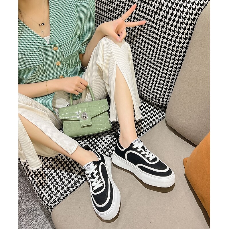 Small fragrant wind canvas shoes 2023 summer new fashion casual breathable women's shoes hundred ins tide board shoes female