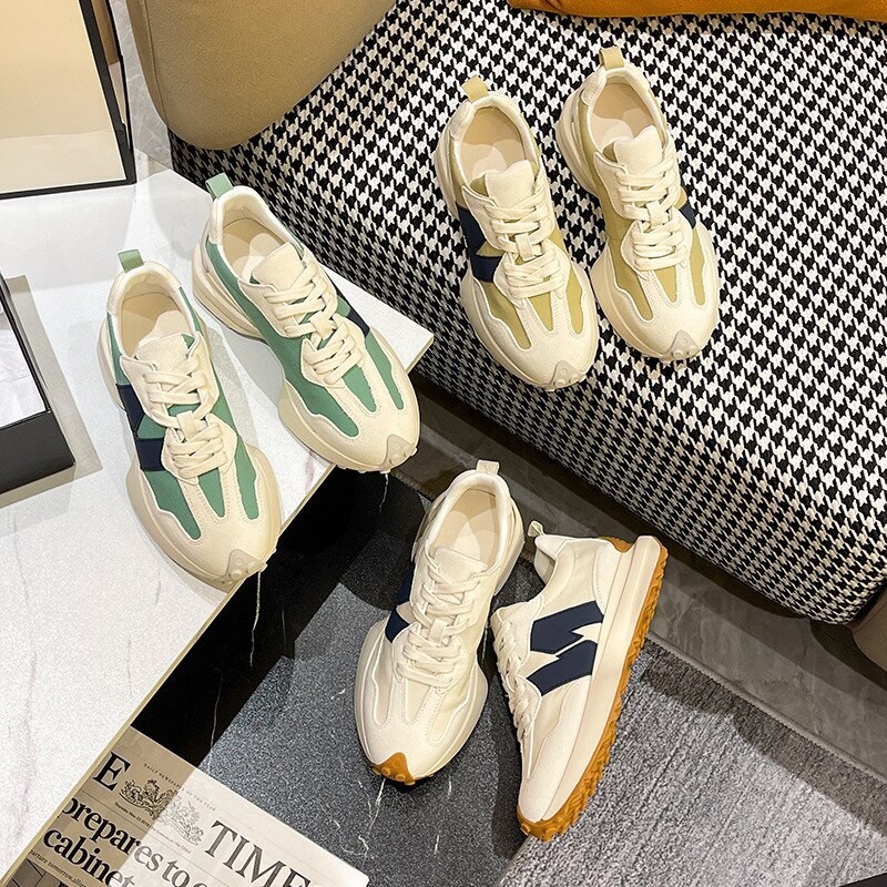 Argan shoes female 2023 spring and autumn new niche thick-bottomed shoes with fashionable sports and casual women's shoes