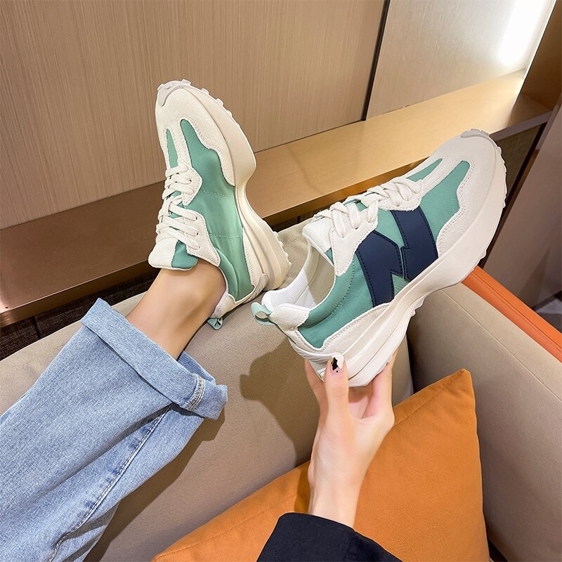 Argan shoes female 2023 spring and autumn new niche thick-bottomed shoes with fashionable sports and casual women's shoes