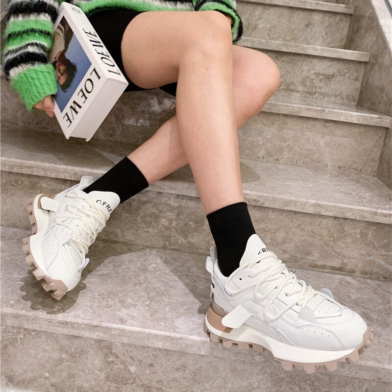 Retro Argan shoes female 2023 spring new non-slip old daddy shoes fashion casual sports shoes