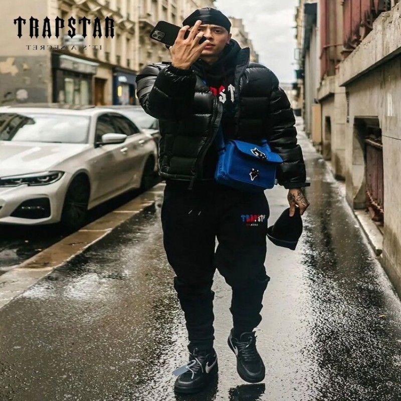 Trapstar Hot Unisex Trend Crossbody Bag Classic Men Canvas Chest Bag European And American High Street Messenger Bag