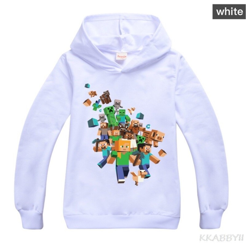 MINECRAFT Children Sweatshirt Boys Kids Autumn Kids Girls Tops  Children Clothes Cartoon Hooded
