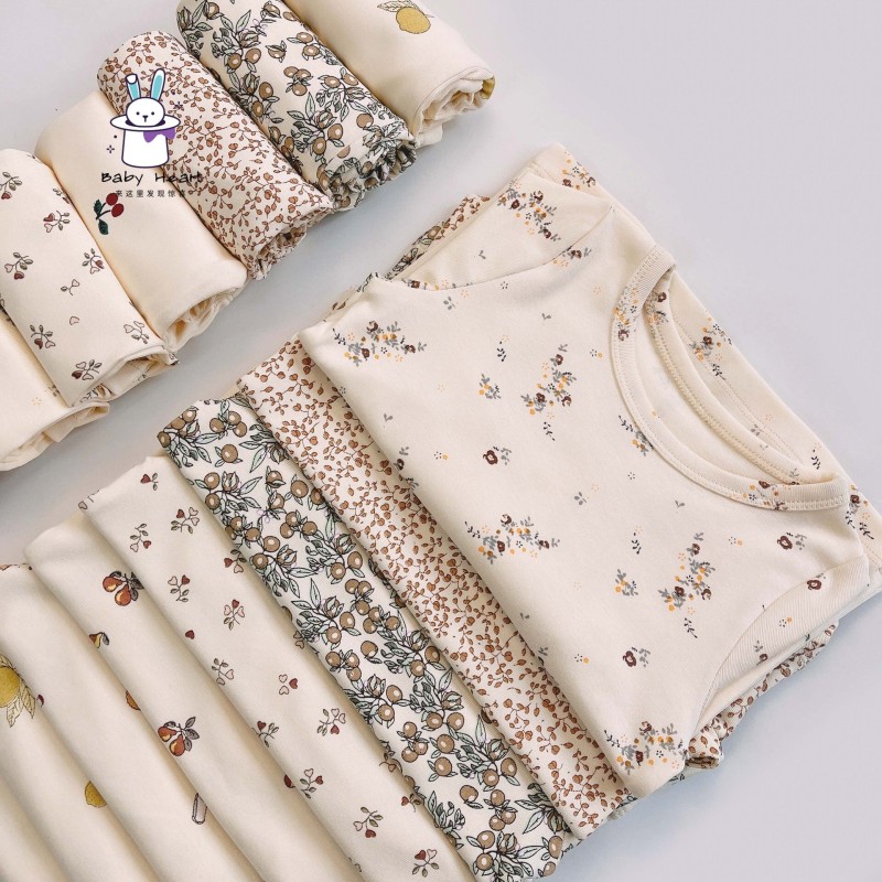 Childrens home clothes pajamas printed parent-child suit ins wind baby air conditioning clothes for boys and girls pajamas