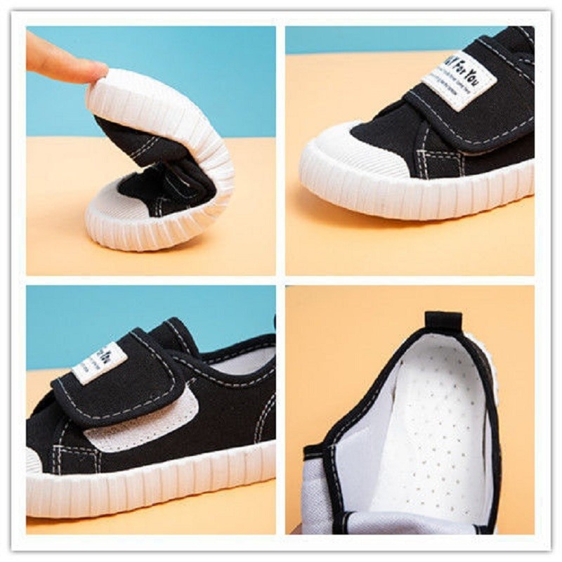 Multi-colors Children Sneaker Boy Todller Shoe 2023 Large Hook &amp; Loop Baby Girl Shoes Breathable Canvas Sneakers Kids Flat Shoes