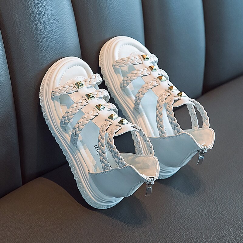 New Summer Children's Sandals Roman Boots High Top Girls' Sandals Children's Riveted Sandals Sandals Hot Sale Toddlers' Shoes