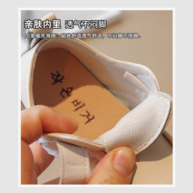 2023 Spring and autumn new Korean version of children's leather shoes baby fashion toddler shoes boys soft sole single shoes sol