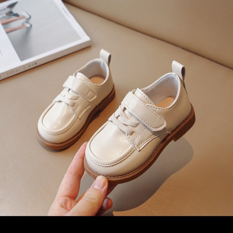 2023 Spring and autumn new Korean version of children's leather shoes baby fashion toddler shoes boys soft sole single shoes sol