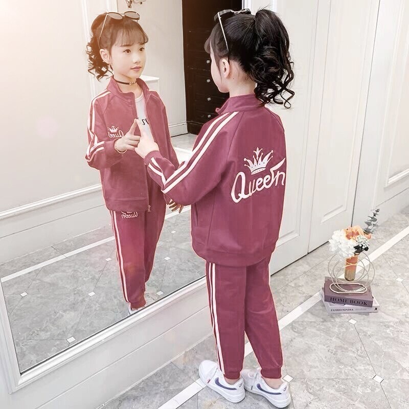 Spring Girls Clothing Sets Children Sweatshirt Coats Pants Tracksuit For Kids Clothes Set Fashion Girls Outfits 4-12 Years Old