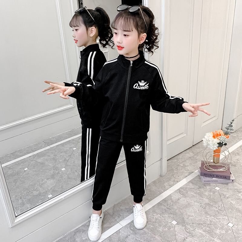 Spring Girls Clothing Sets Children Sweatshirt Coats Pants Tracksuit For Kids Clothes Set Fashion Girls Outfits 4-12 Years Old
