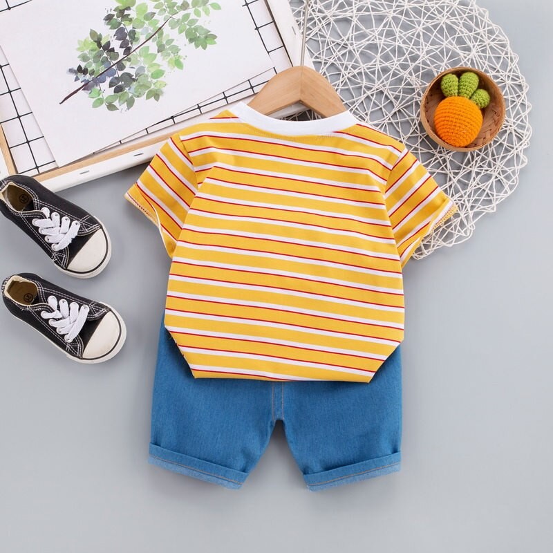 Summer Children Boys Clothing Kids Cartoon T-Shirt Shorts 2Pcs/Sets Toddler Leisure Sport Suits Baby Cotton Tracksuits 0-5 Years