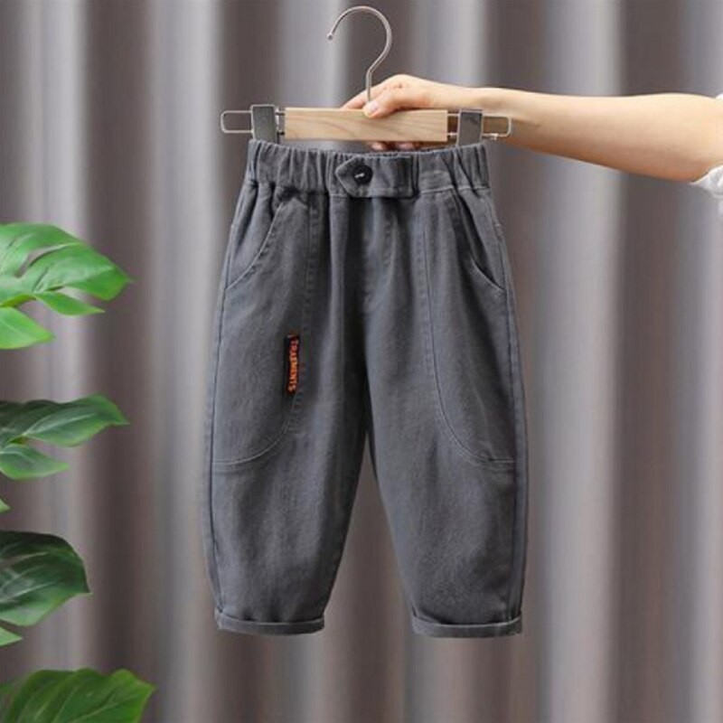 Boys Cargo Pants Winter Autumn Thick Boys Trousers Casual Kids Sport Pants Teenage Children Clothes For 1-8Year