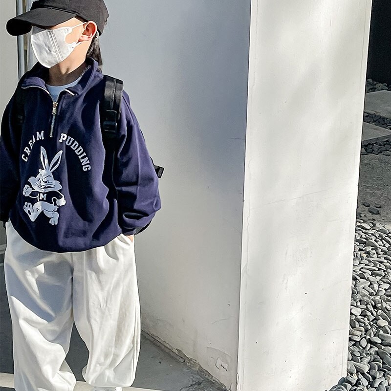 Boys' sweater spring clothes children's 2023 spring and autumn new trend boy's casual pullover long-sleeved top trend 1-48