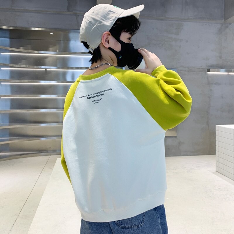 2023 New Kids Cotton Sweatshirt with Letter Print For Big Boys Casual Spring Fall Sweatershirt T-shirt For 5 7 9 11 13 14 Years