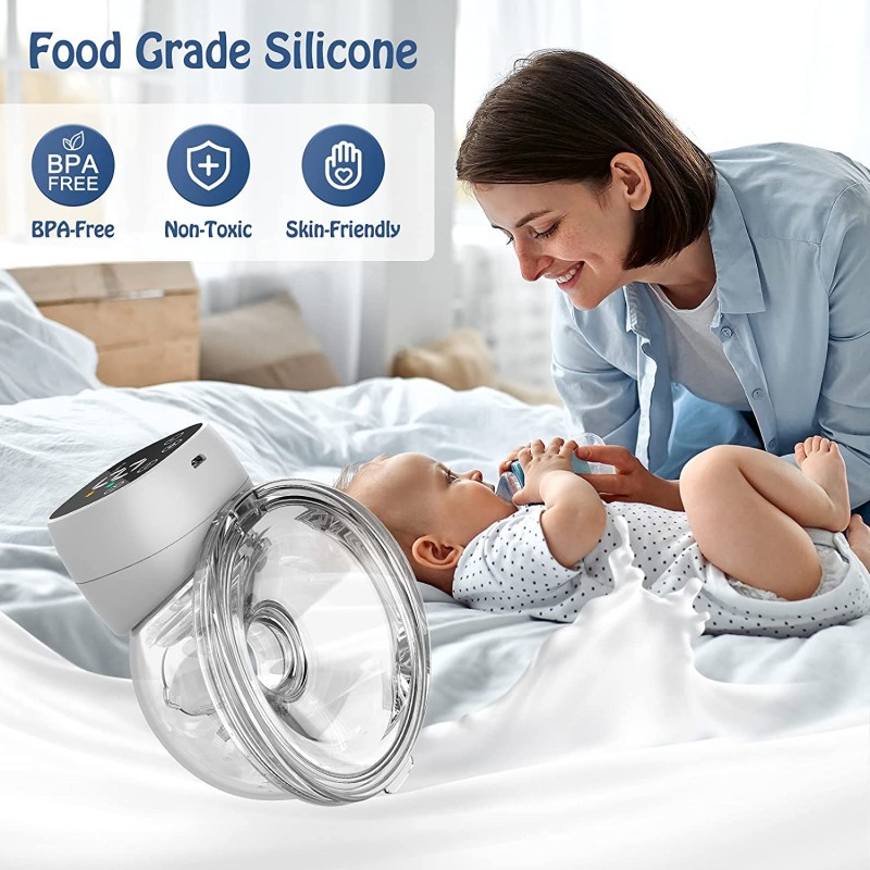 Electric Breast Pump Silent Wearable Automatic Milker USB Rechargable Hands-Free Portable Milk Extractor NO BPA Baby Accessories