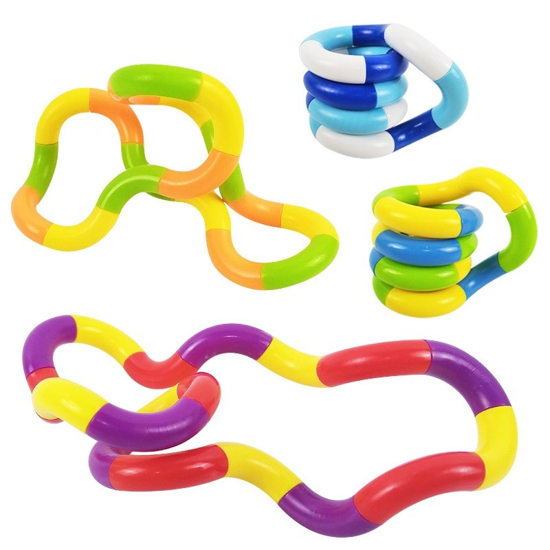 4PCS Anti Stress Twist Fidget Toys Funny Decompression Toys Child Deformation Rope Perfect  Anxiety Autism Fidgets Toys