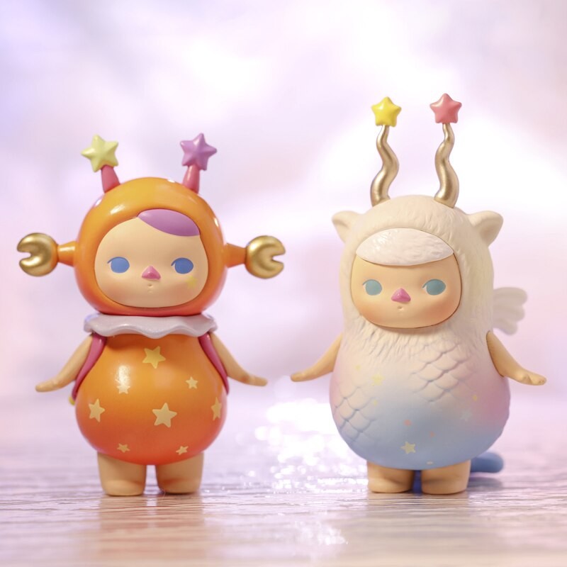POP MART Pucky Horoscope Babies Series Mystery Box Collection Doll Collectible Cute Action Animal Action Toy Figures