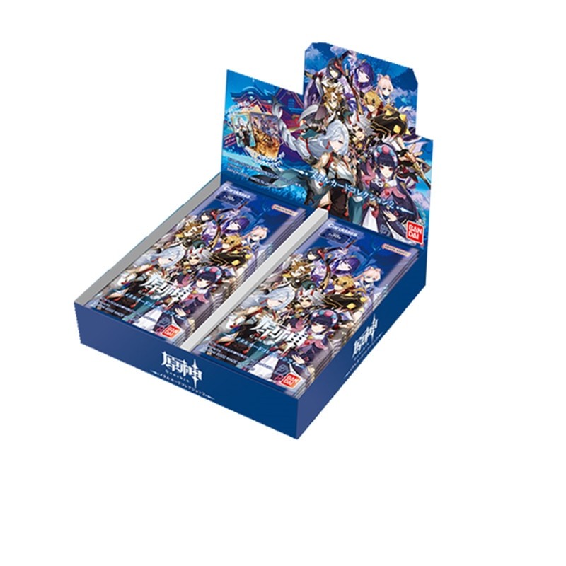 Newest Original Genshin Impact Metal Collector Card  Project Bandai Game Anime Favorite card