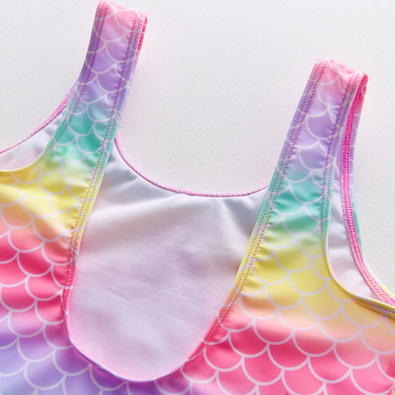 3-10 Years Girls Children's Swimsuit Color Gradient One Piece Swimsuit Kids Beach wear Bathing suit