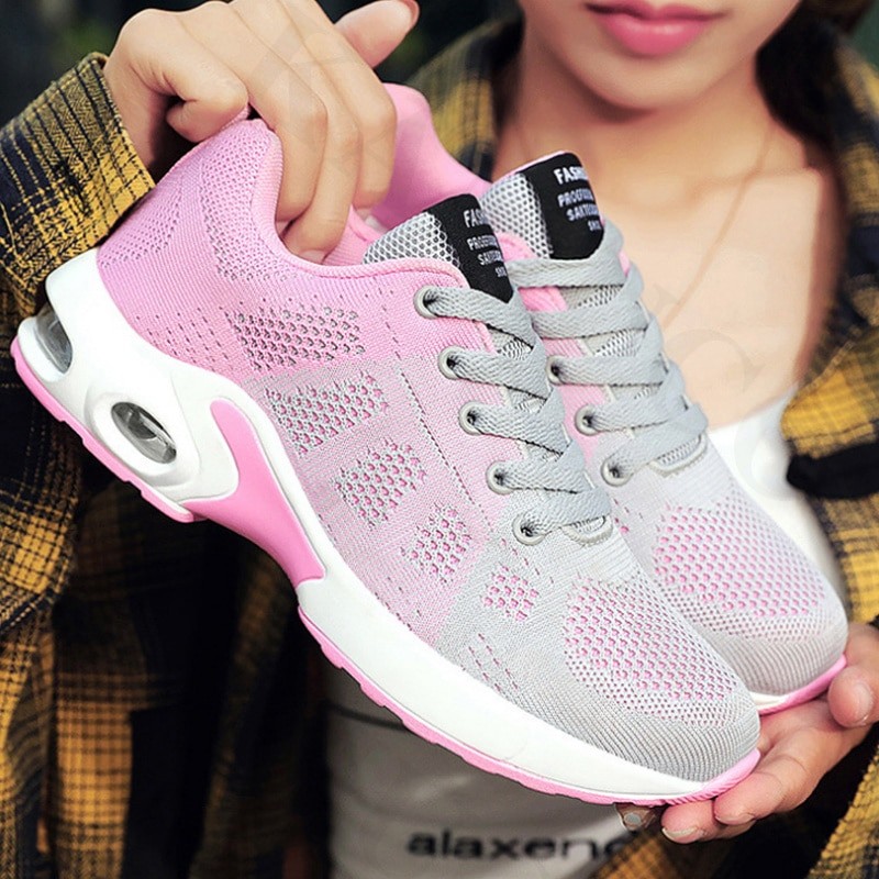 2022 New High Quality Ladies Trainers Casual Mesh Sneakers Women Flat Shoes Lightweight Soft Sneakers Breathable Footwear Basket
