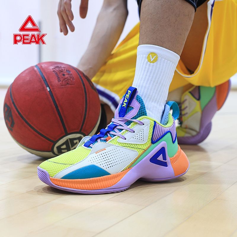 Original PEAK Men's Basketball Shoes Cushion Breathable Mesh Sports Shoes Outdoor Wearable Court Non-slip Gym Training Sneakers