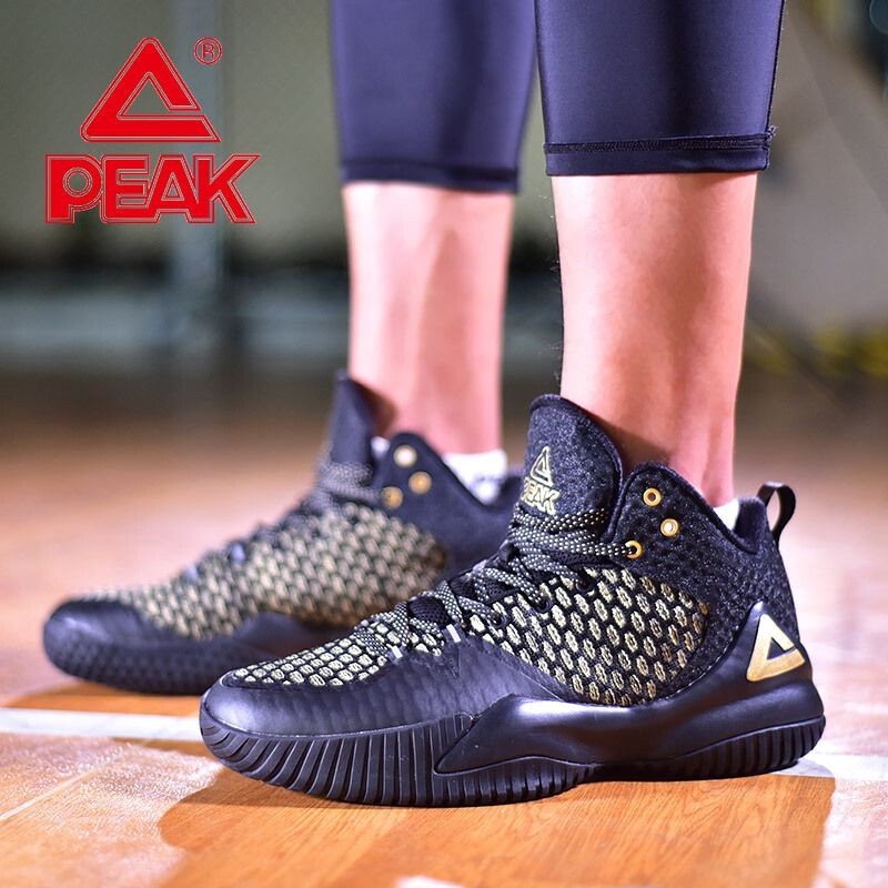 PEAK Lou Williams Basketball Shoes Men Cushion Zapatillas Durable Non-slip Outsole Outdoor Training Mesh surface Sport Sneakers