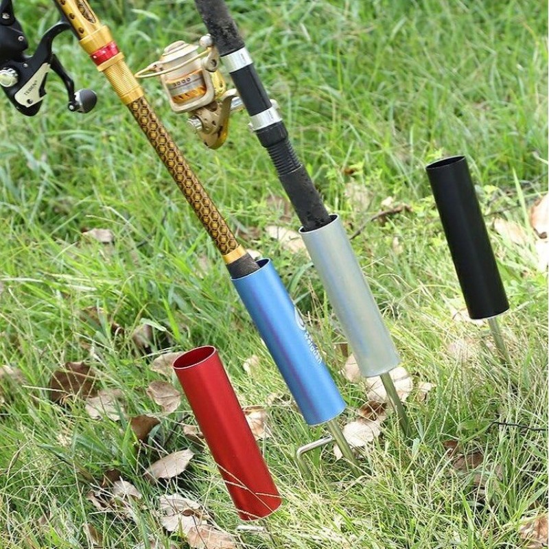 High Quality Fishing Rod Ground Support Alloy Fishing Rods Holder Bracket Fish Tool Bracket Fishing Rack Tool Accessory Support