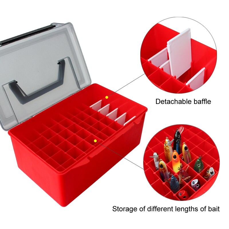 Multifunctional Fishing Tackle Box Squid Jig Organizer Boxes Hard Bait Popper Minnow Accessories Boxes Sea Tool Case Container