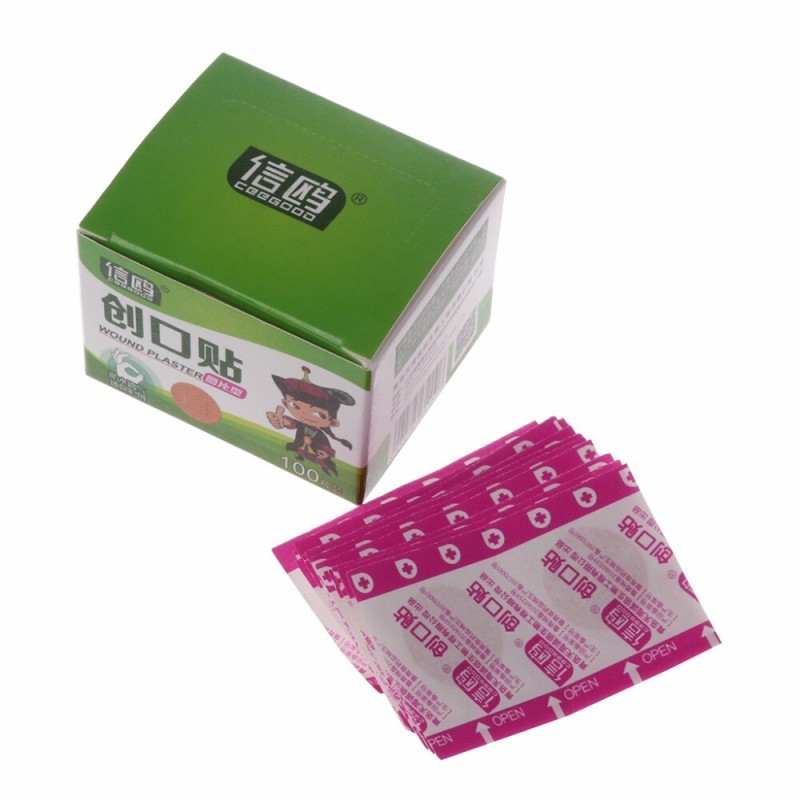 100Pcs Adhesive Round Band Aid Wound Plaster First-Aid Circle Ring Bandage 22mm