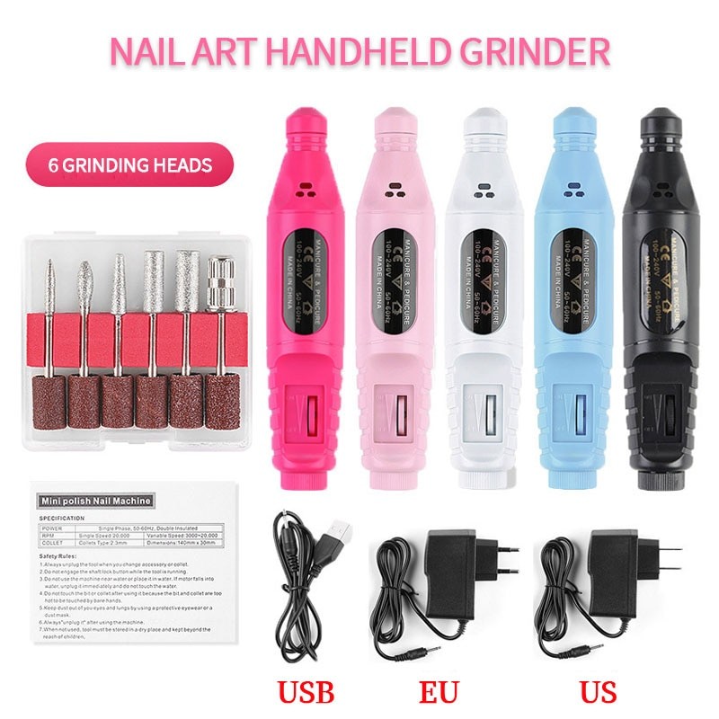 LULAA Nail Drill Machine Electric Manicure Milling Cutter Set For Gel Nail Polish Professional Manicure Tool Nail Accessories