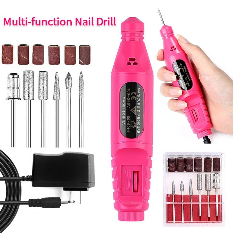 LULAA Nail Drill Machine Electric Manicure Milling Cutter Set For Gel Nail Polish Professional Manicure Tool Nail Accessories