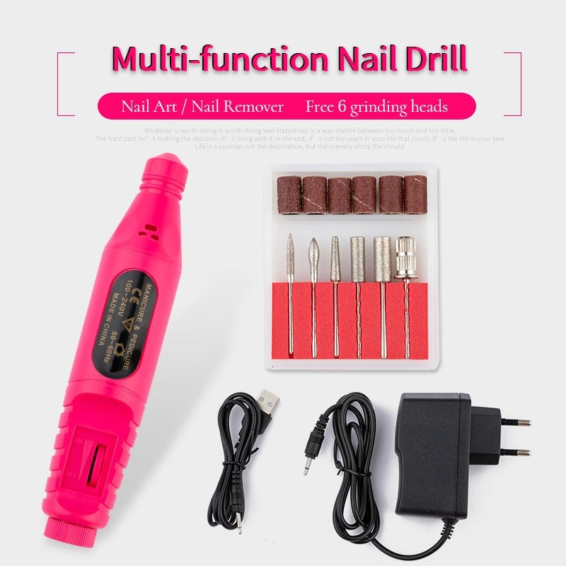 LULAA Nail Drill Machine Electric Manicure Milling Cutter Set For Gel Nail Polish Professional Manicure Tool Nail Accessories